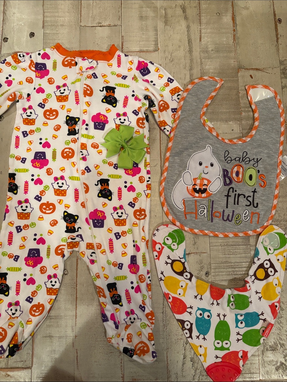 Halloween Fall 4 Piece 6-9 Month Baby Girl Bundle